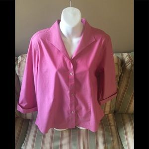 ❤️Coldwater Creek 3/4 Sleeve No Iron Shirt.  Size L.